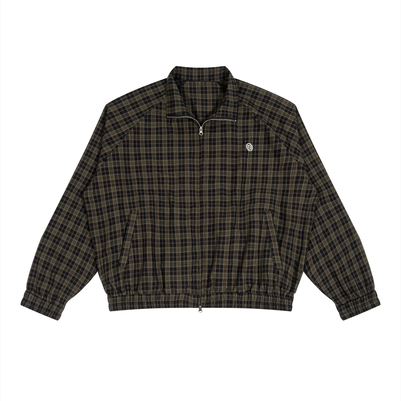GEECHIE Unisex Plaid Full-Zip Track Jacket