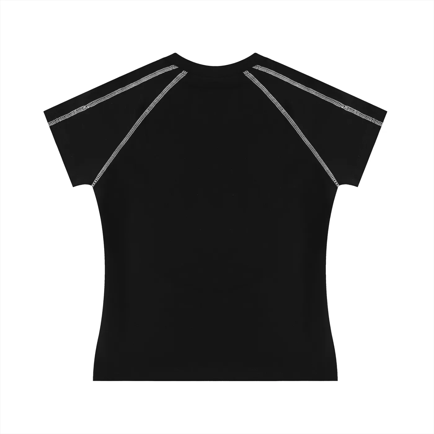 GEECHIE Women's Contrast Stitch Raglan T-Shirt — Standard color mockup 2