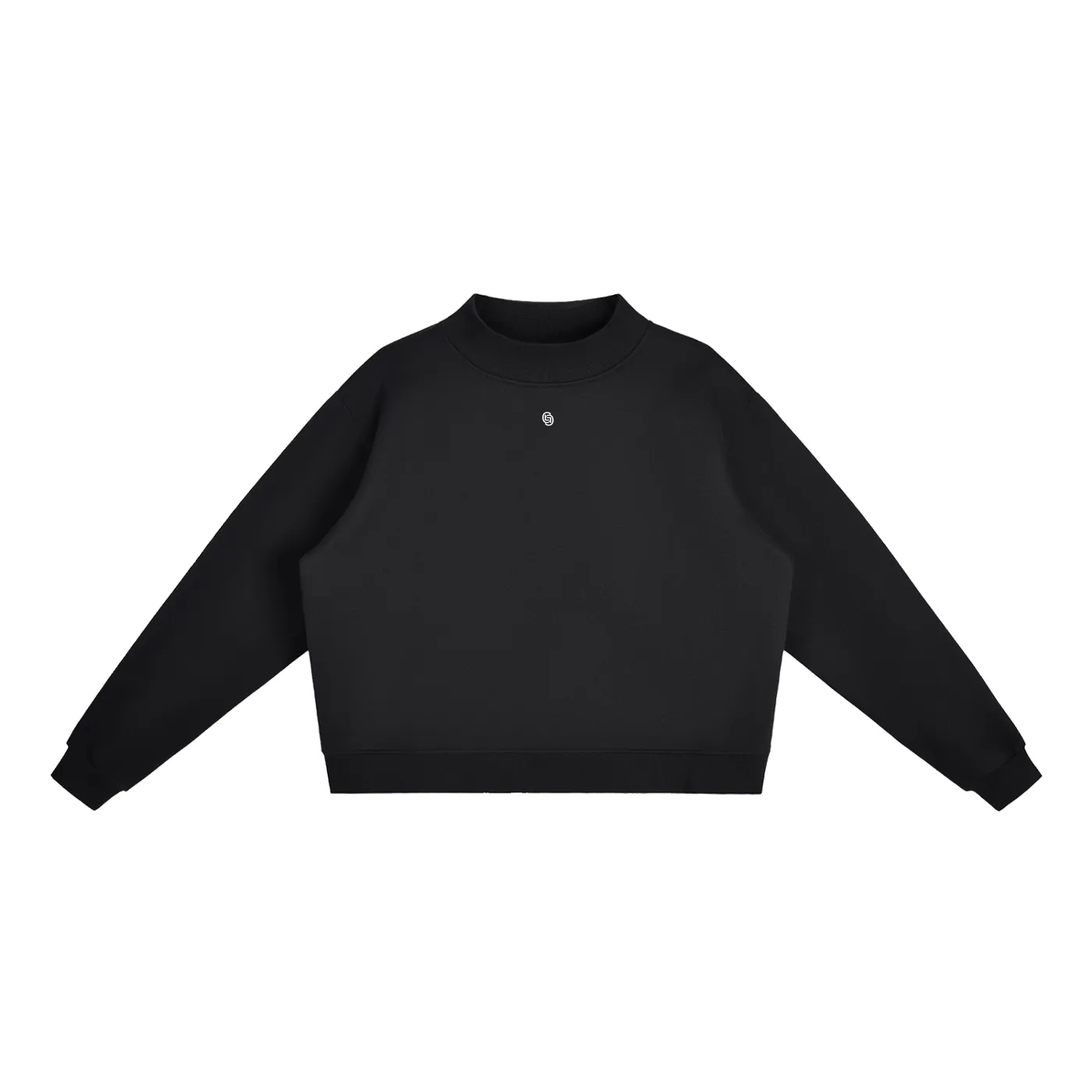 GEECHIE Essential Fleece Mock-Neck Crew Sweatshirt