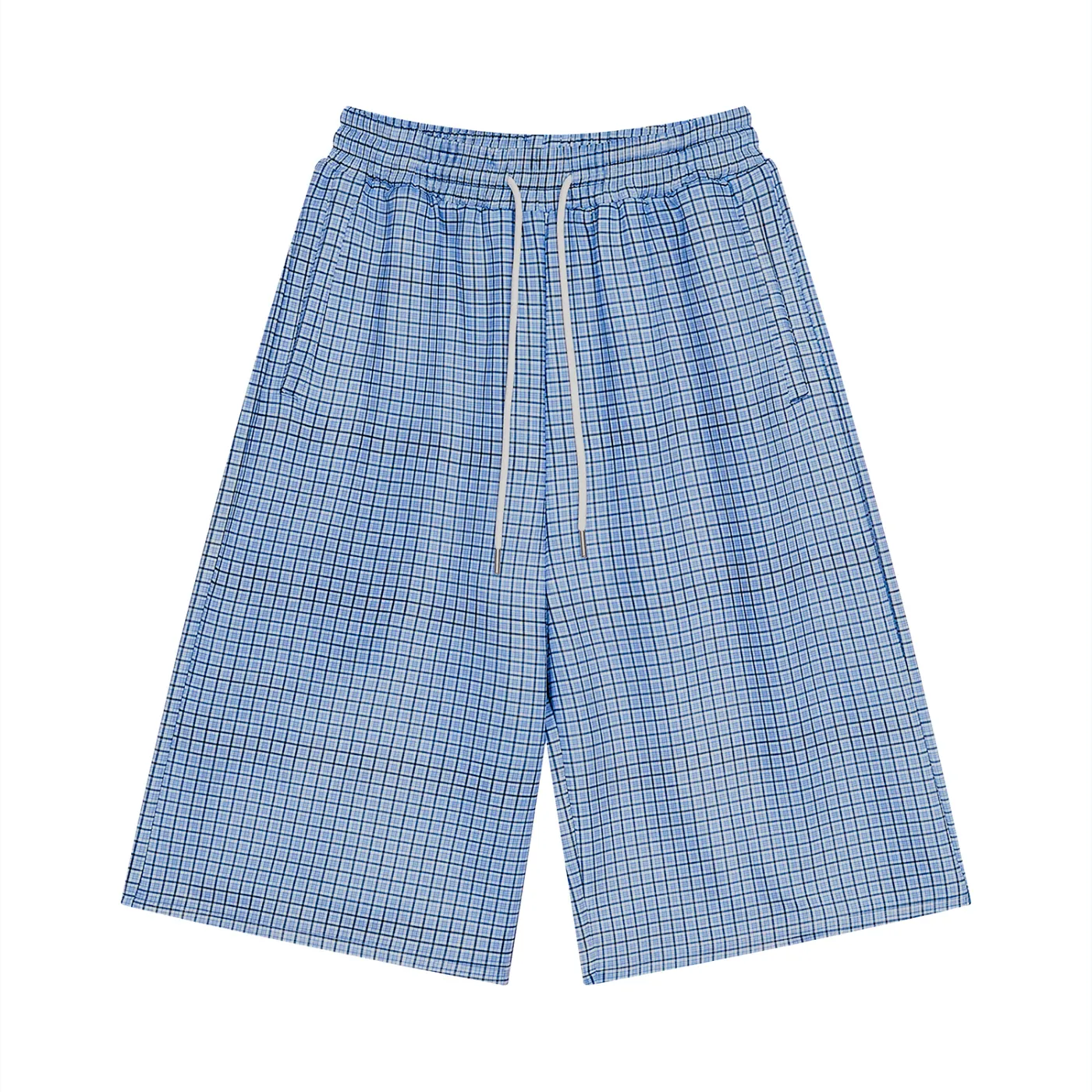 GEECHIE Unisex Plaid Drawstring Shorts