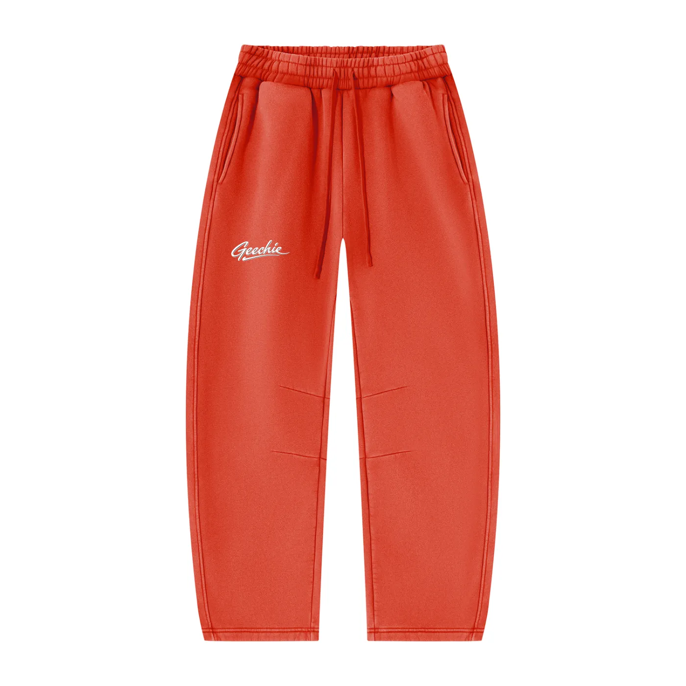 GEECHIE Unisex Vintage Wash Barrel Leg Fleece Sweatpants — Standard color mockup 1