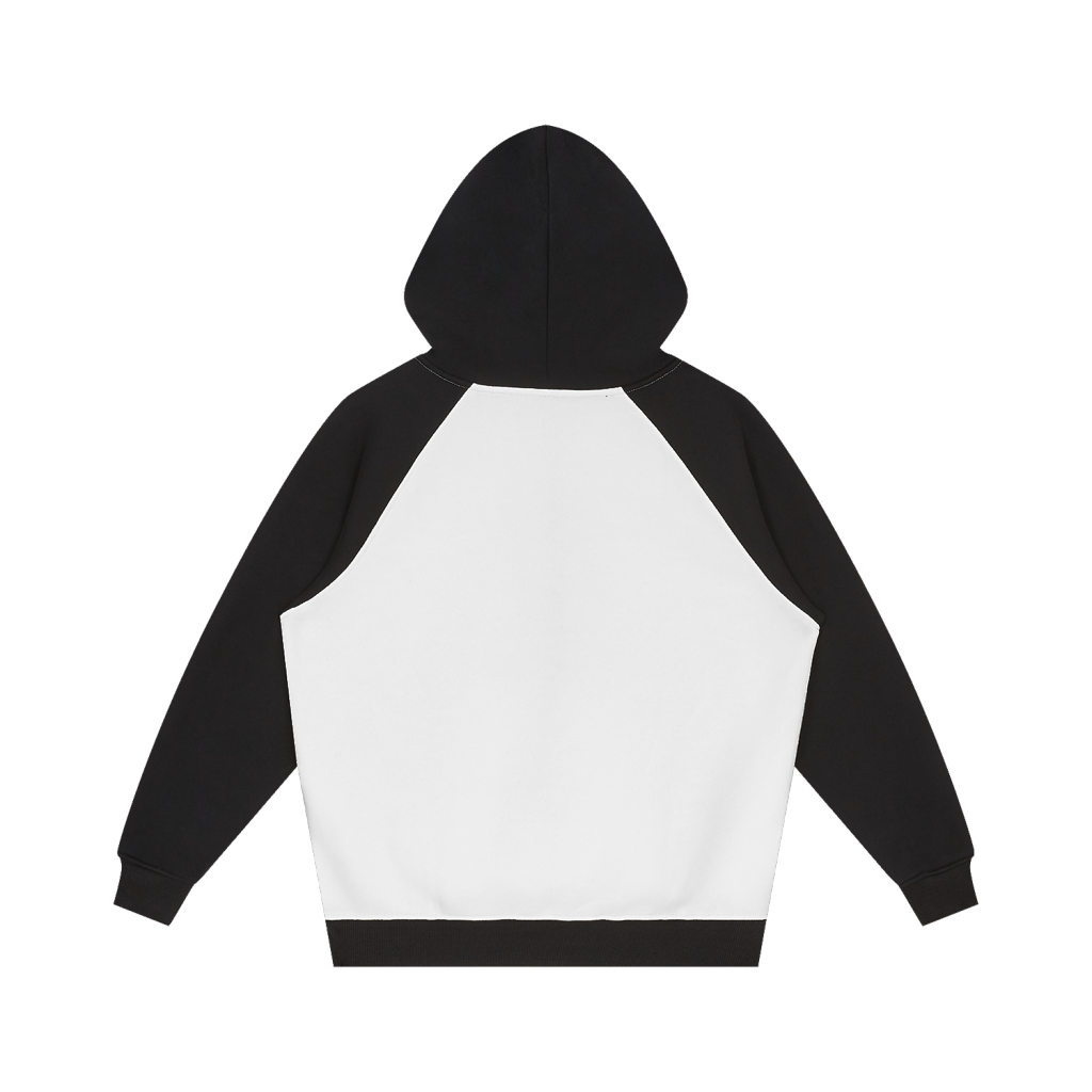 Streetwear Unisex Two Tone Raglan Sleeve Fleece Hoodie | HugePOD-3