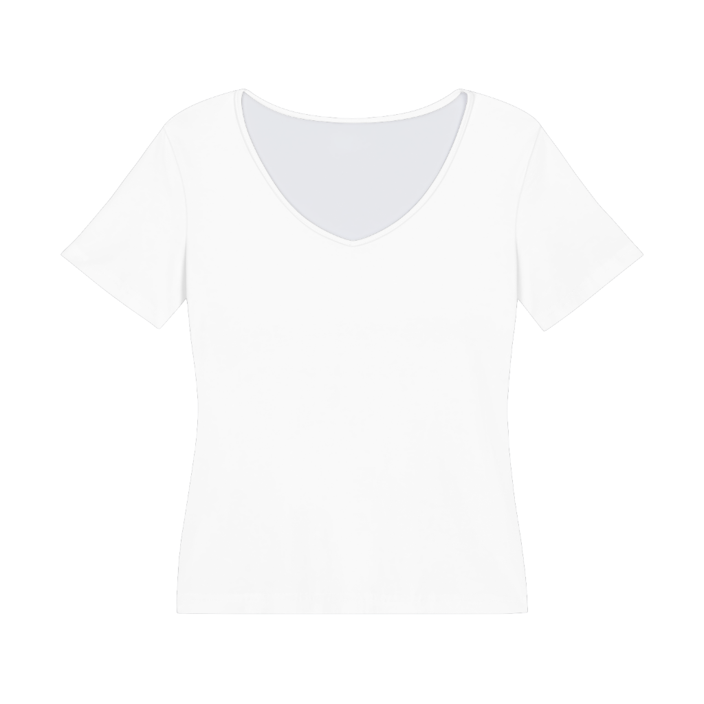Custom All-Over Print Women Fitted V-Neck Tee - AOP | HugePOD-2