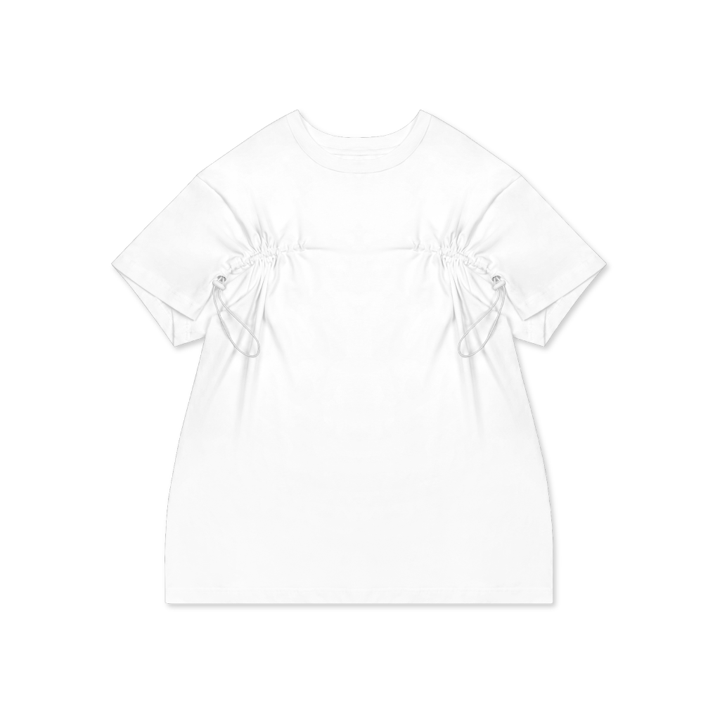Men's Drawstring Loose Tee with Adjustable Metal Grommet-4