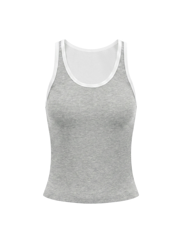 Women's Color Block Cropped Tank Top
