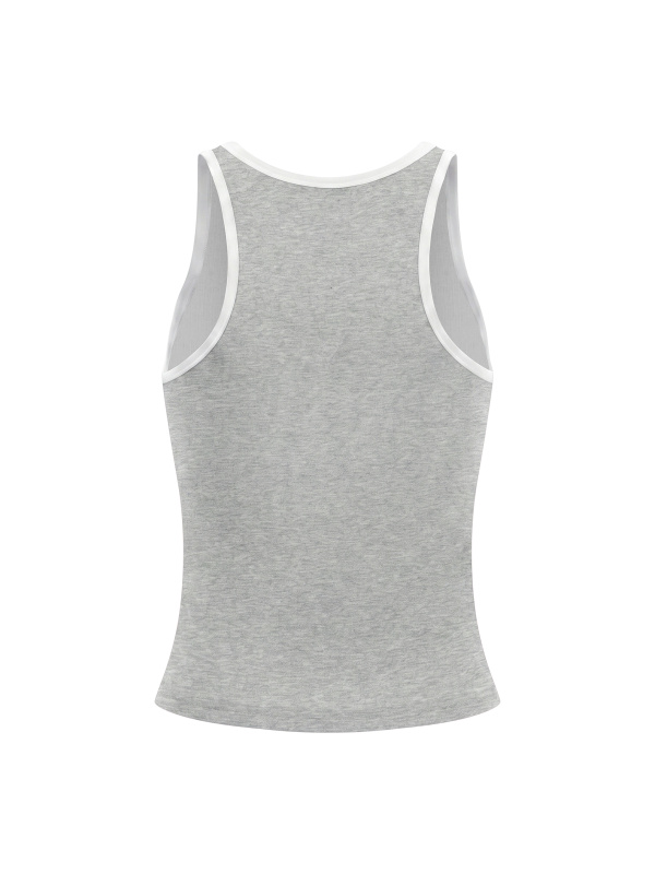 Women's Color Block Cropped Tank Top