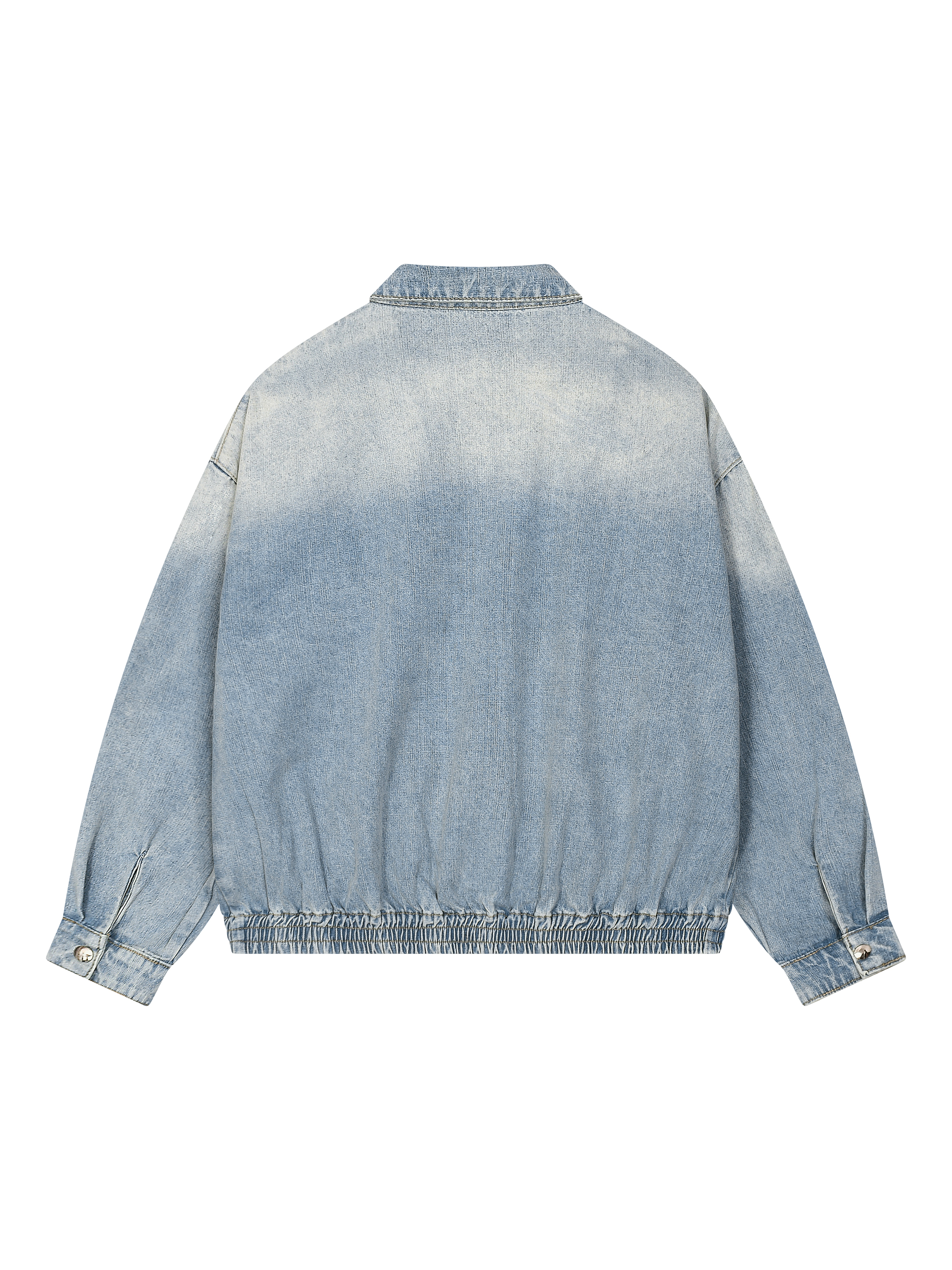 Unisex Vintage Wash Full-Zip Denim Jacket #UT0101 | TAPSTITCH