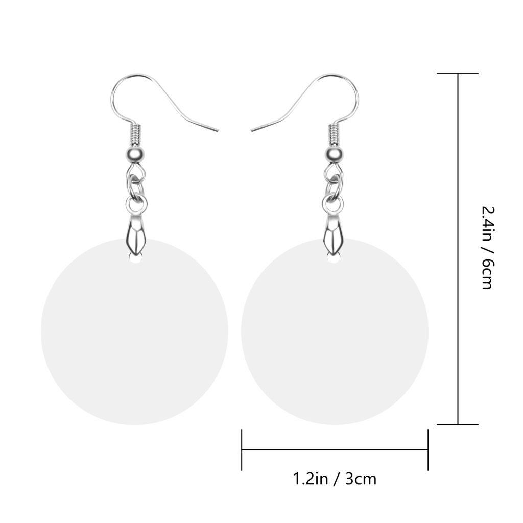 All-Over Print Wooden Earrings | HugePOD-5