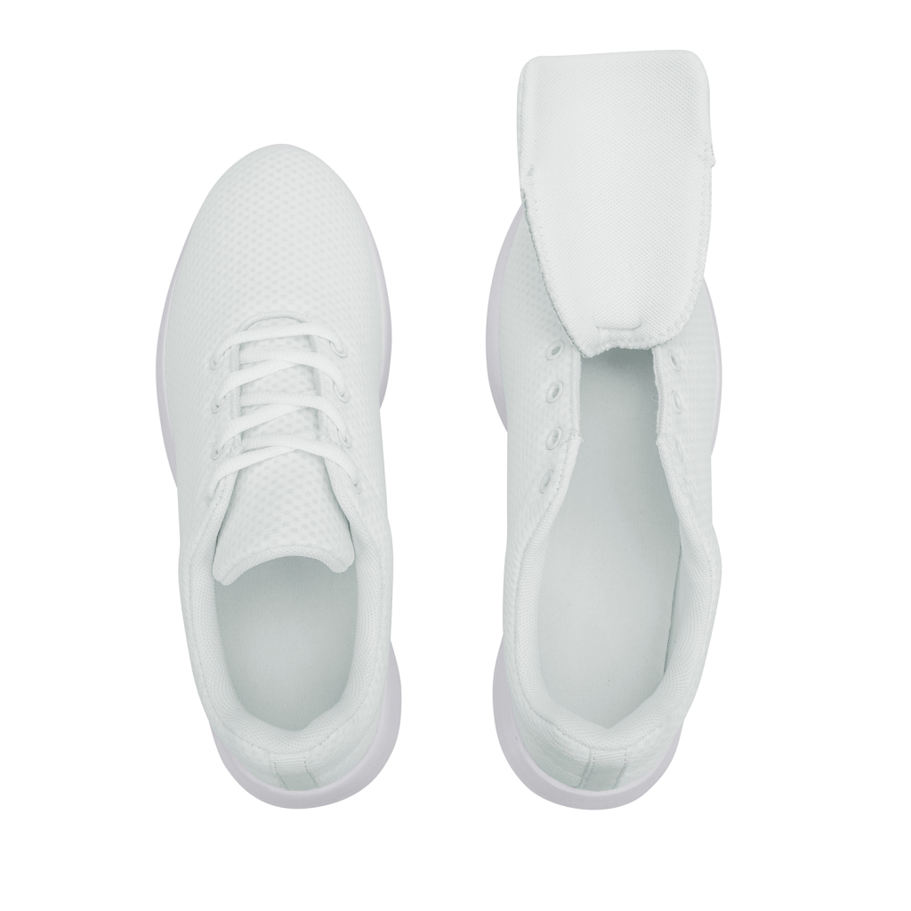 All-Over Print Fashion Lace Up Mesh Sneakers | HugePOD-9