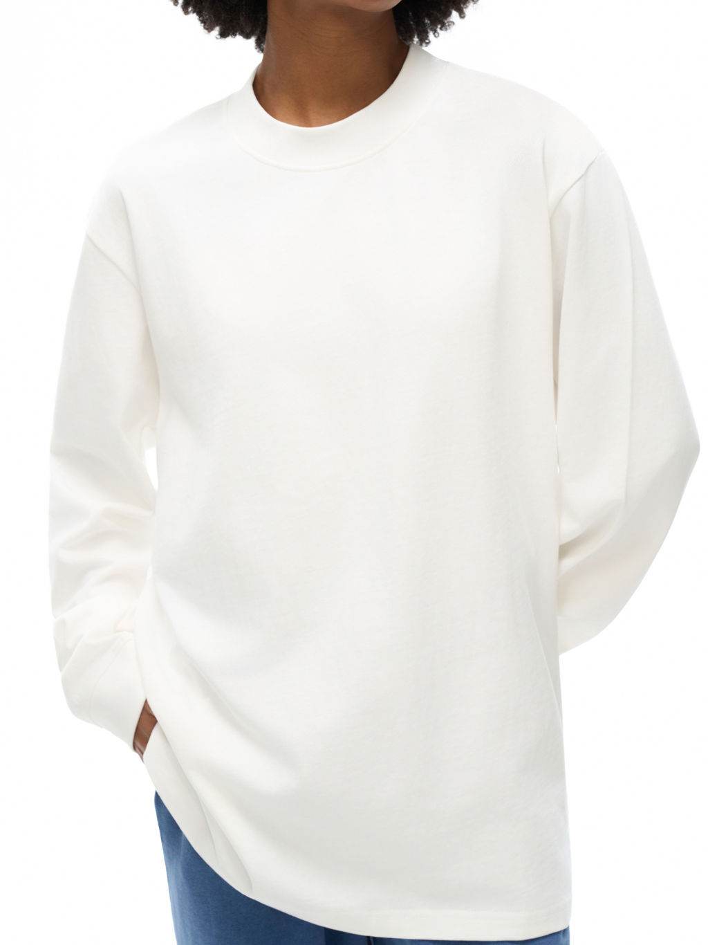 Non-Shrink Mock Neck Sweatshirt – Essential Streetwear | Tapstitch-12
