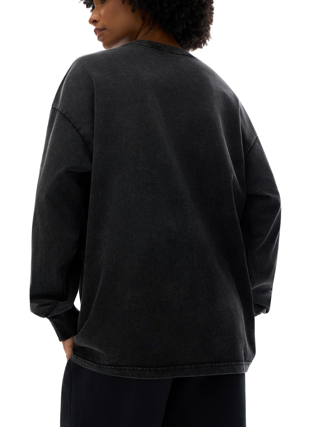 Streetwear Unisex Oversized Snow Wash Long Sleeve Tee - Print On Demand | HugePOD-12