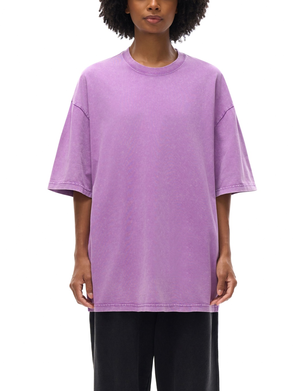 Streetwear American Vintage Waxed Dyed Washed Heavyweight 100% Cotton T-Shirt | HugePOD-8