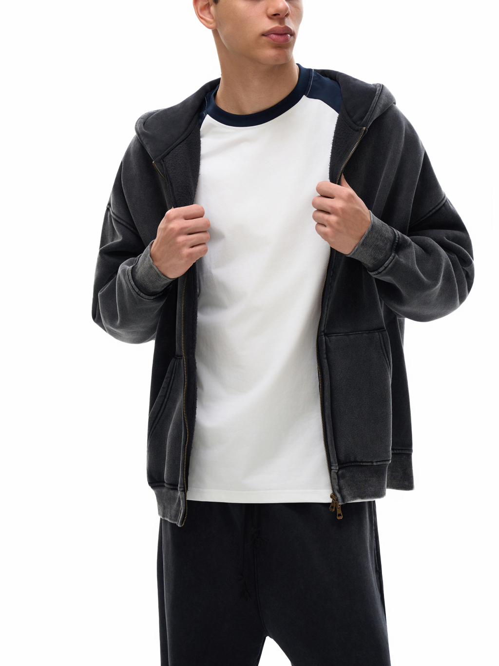 Snow Washed Zip Hoodie – Essential Streetwear | Tapstitch-6