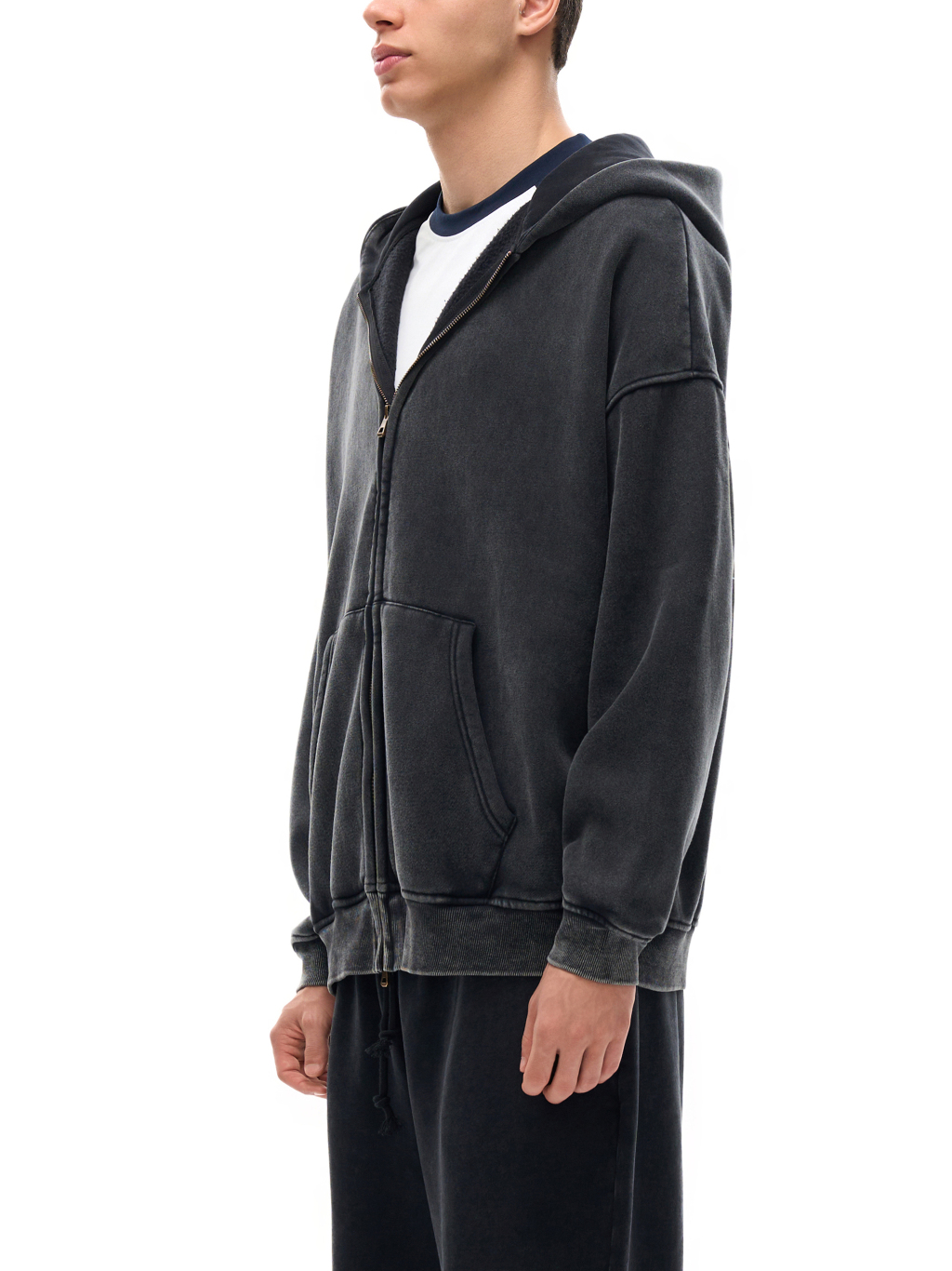 Snow Washed Zip Hoodie – Essential Streetwear | Tapstitch-4