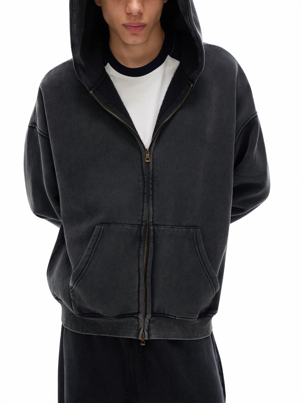 Snow Washed Zip Hoodie – Essential Streetwear | Tapstitch-7