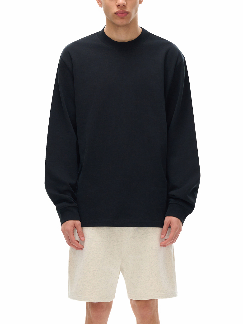 Non-Shrink Mock Neck Sweatshirt – Essential Streetwear | Tapstitch-3