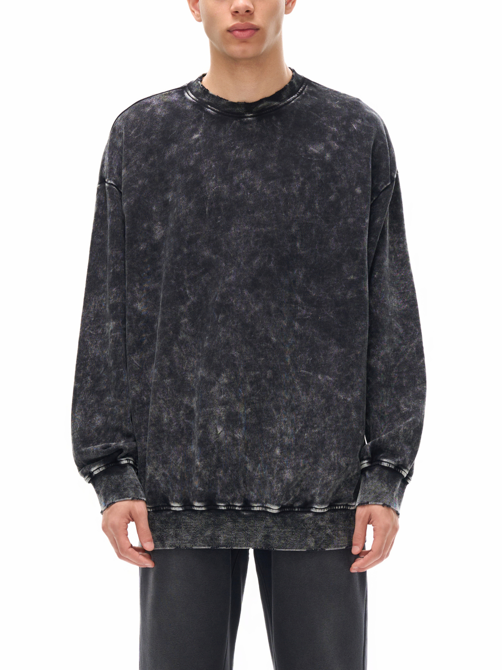 Snow Washed Hand-Frayed Heavyweight T-Shirt – Vintage Streetwear | Tapstitch-3