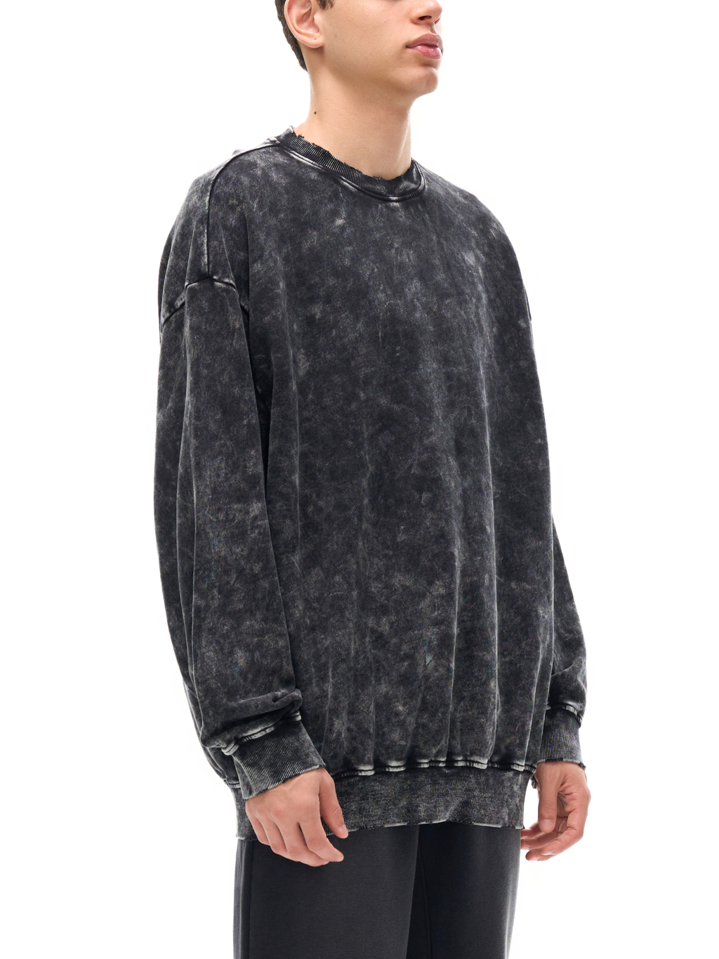 Snow Washed Hand-Frayed Heavyweight T-Shirt – Vintage Streetwear | Tapstitch-4