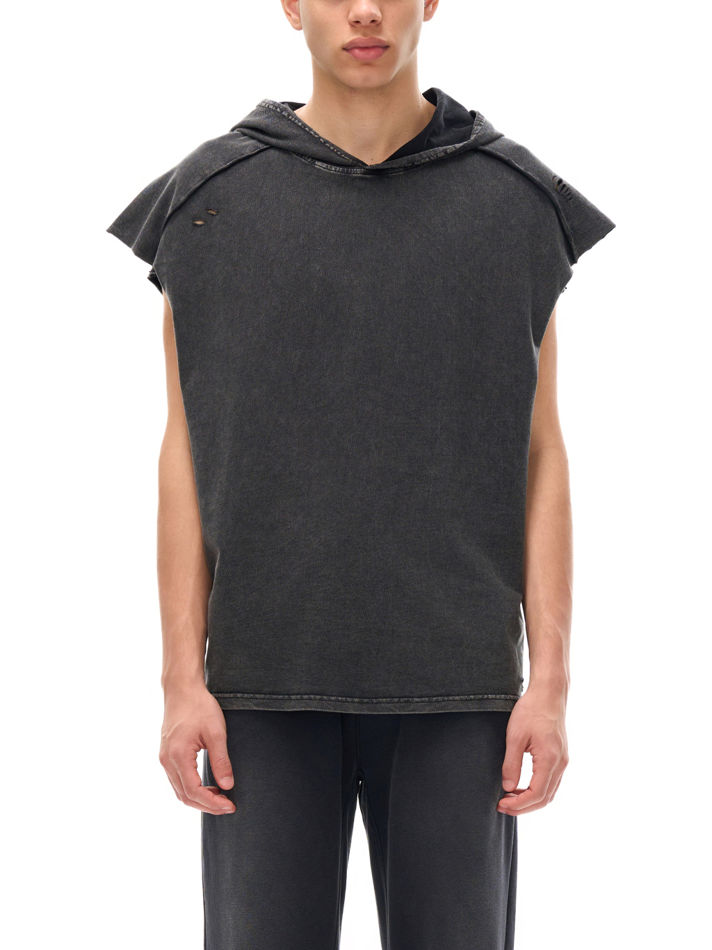 Snow Washed Boxy Hooded Tank Top – Vintage Streetwear | Tapstitch-3
