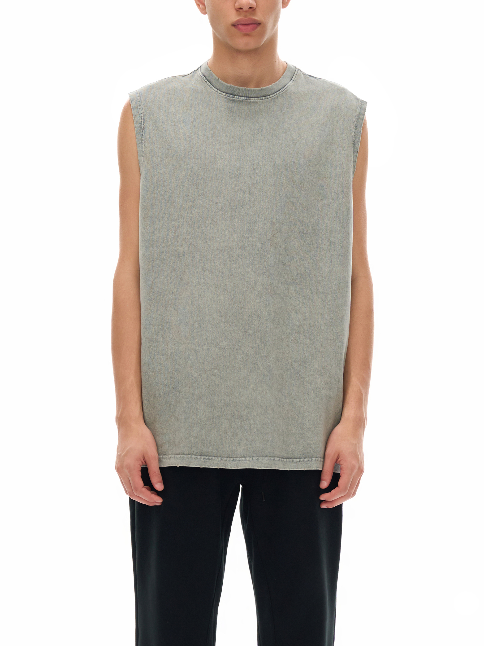 トップス chatmignon Unisex Snow Washed Frayed Hem Tank Top – Vintage Streetwear