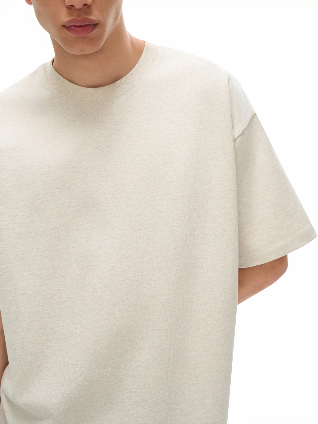 Streetwear Unisex 425g Heavyweight Solid Color Drop-shoulder Loose T Shirt | HugePOD-7