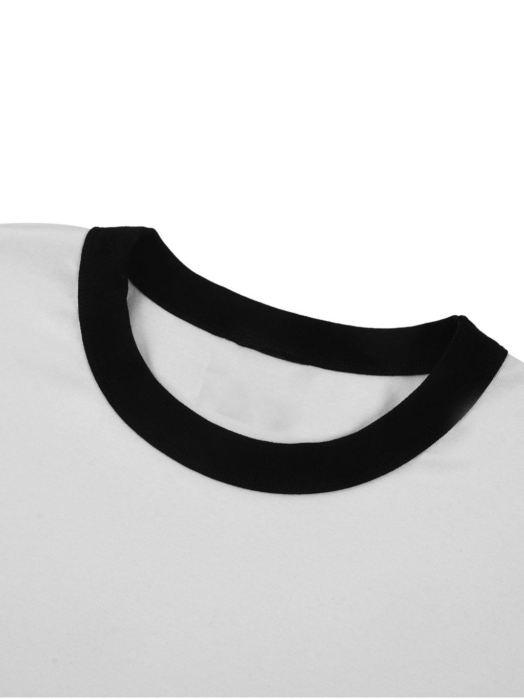 Contrast Edge Ribbed Crewneck T-Shirt #RT0046 | TAPSTITCH-3