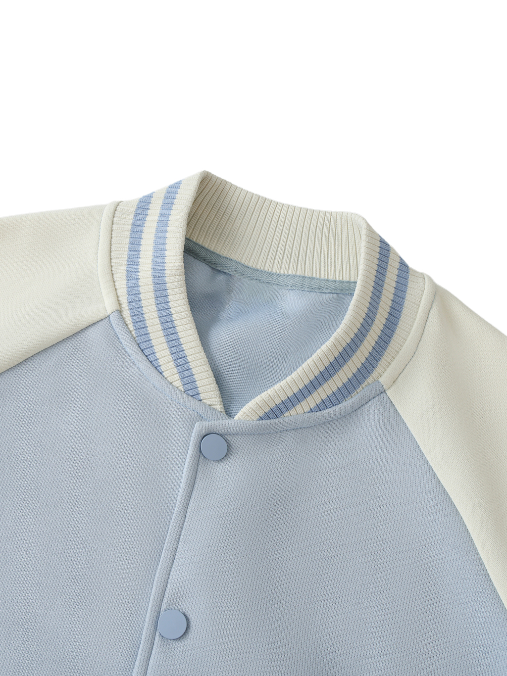 Two Tone Raglan Sleeve Varsity Jacket #RQ0006 | TAPSTITCH-3