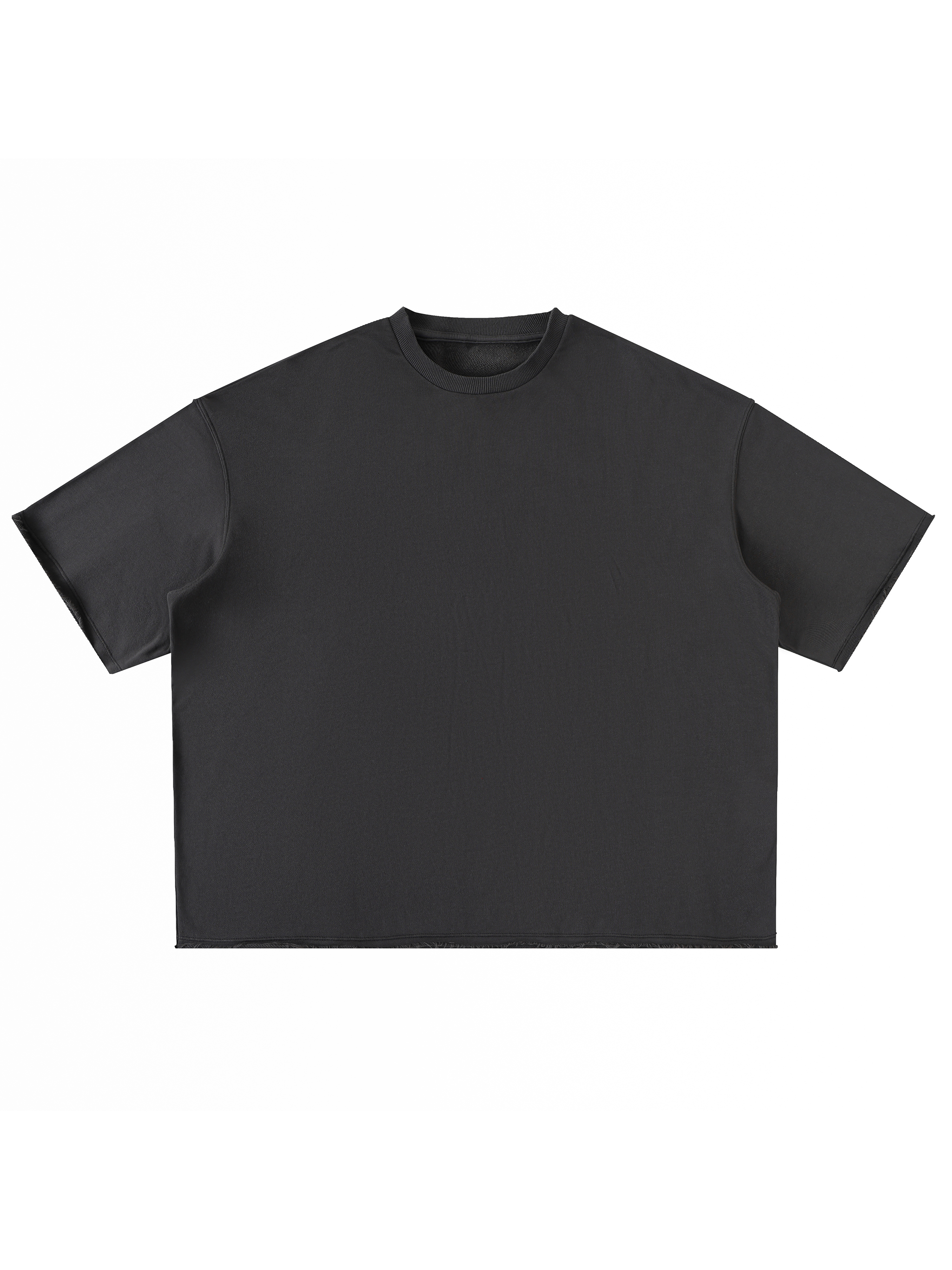 Oversized Rolled Edge Cotton T-Shirt #RT0050 | TAPSTITCH