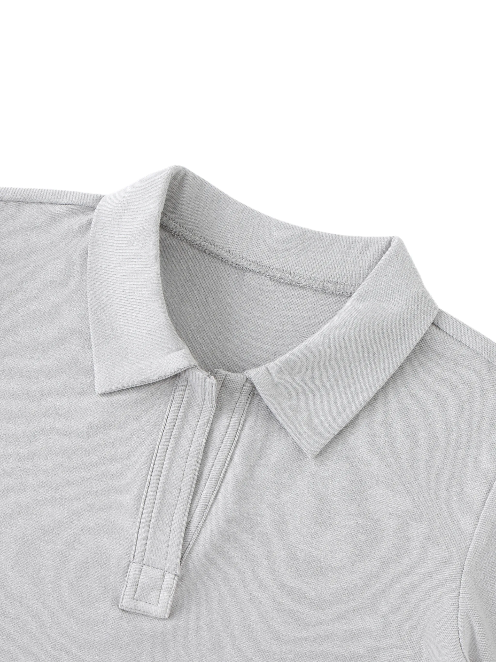 Bodycon Short Sleeve Polo Shirt