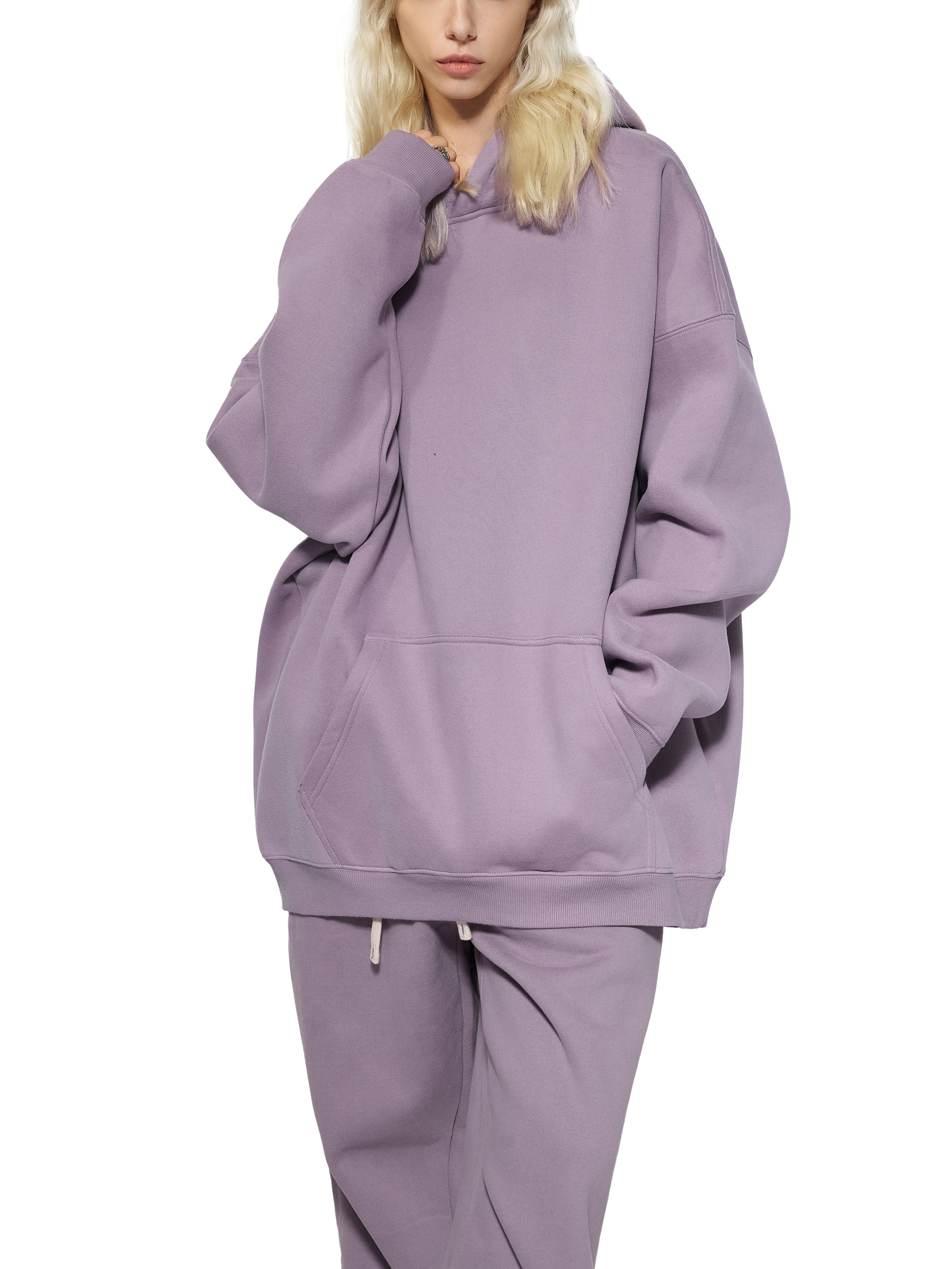 Sun Fade Boxy Detachable Fur Hoodie #RQ0027 | TAPSTITCH