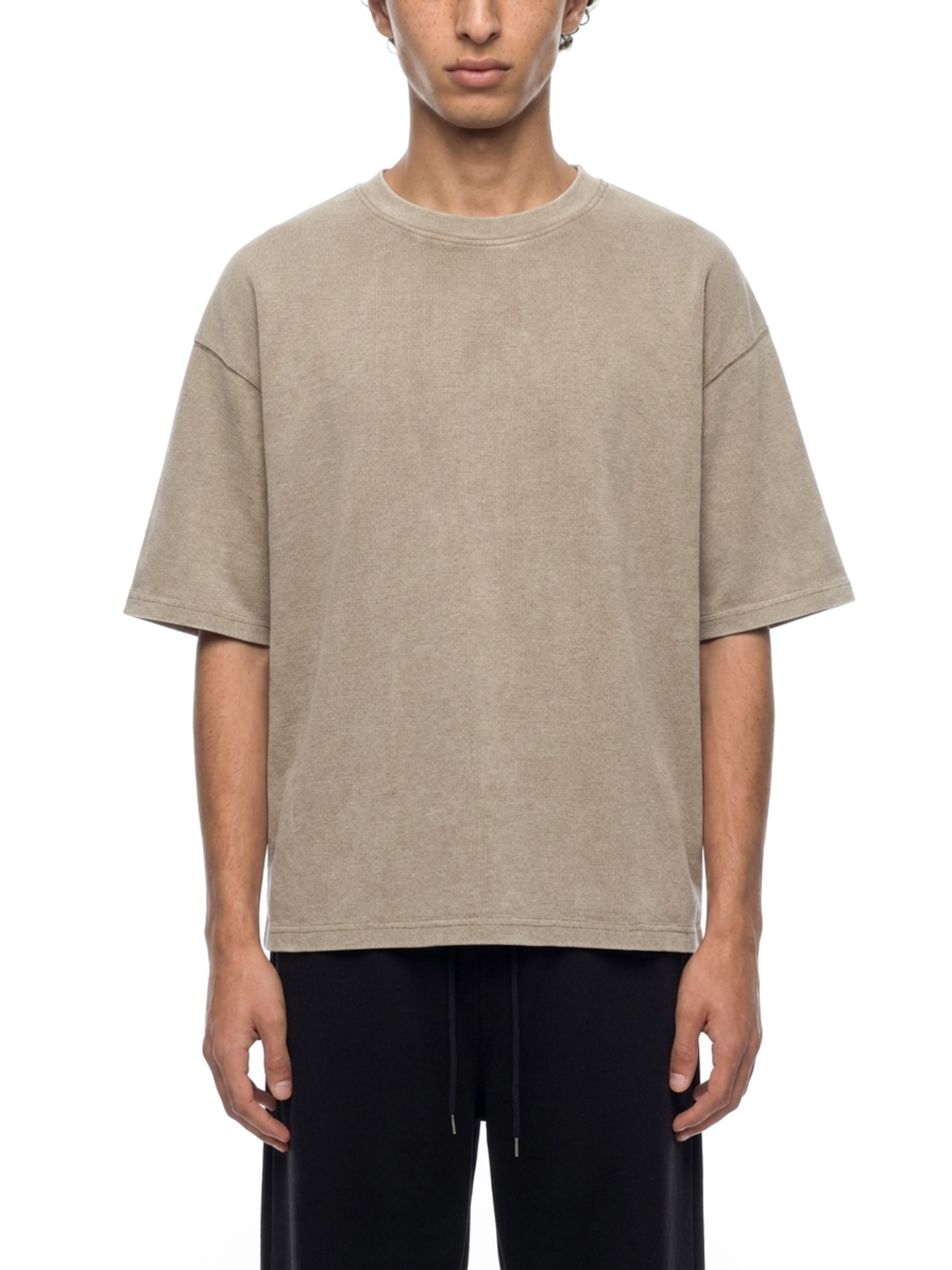 Unisex Mineral Wash Waffle Boxy T-Shirt #WT0098 | TAPSTITCH