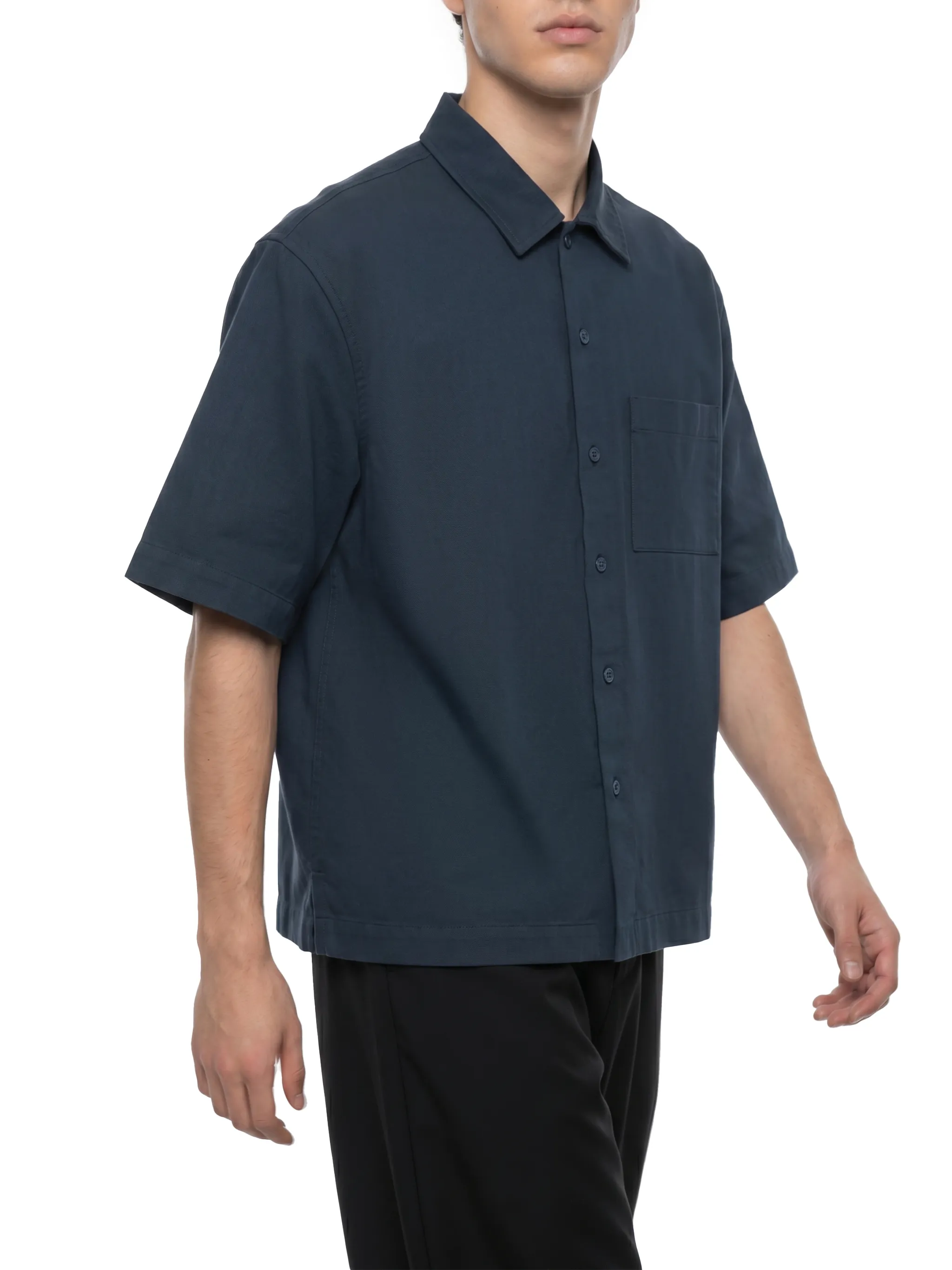 Unisex Boxy Patch Pocket Short Sleeve Shirt