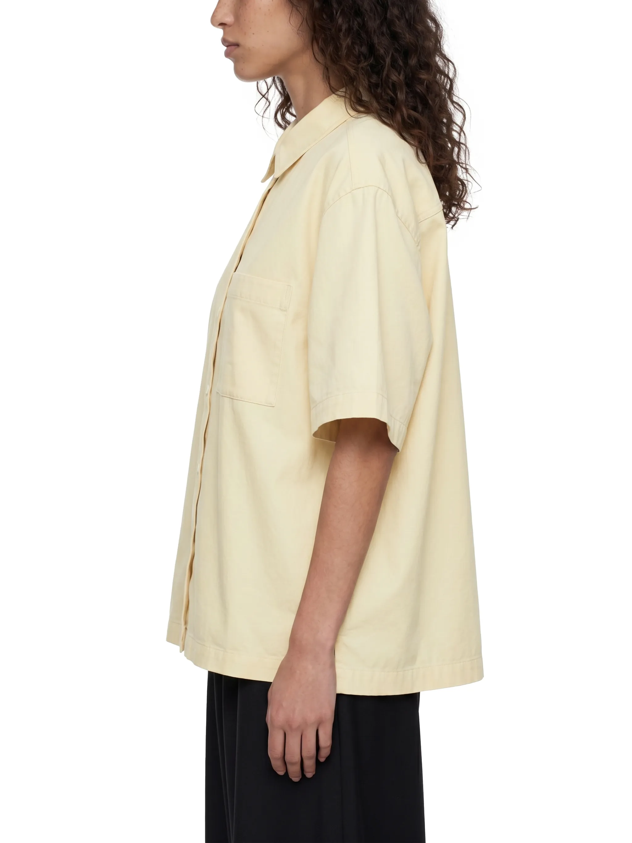 Unisex Boxy Patch Pocket Short Sleeve Shirt