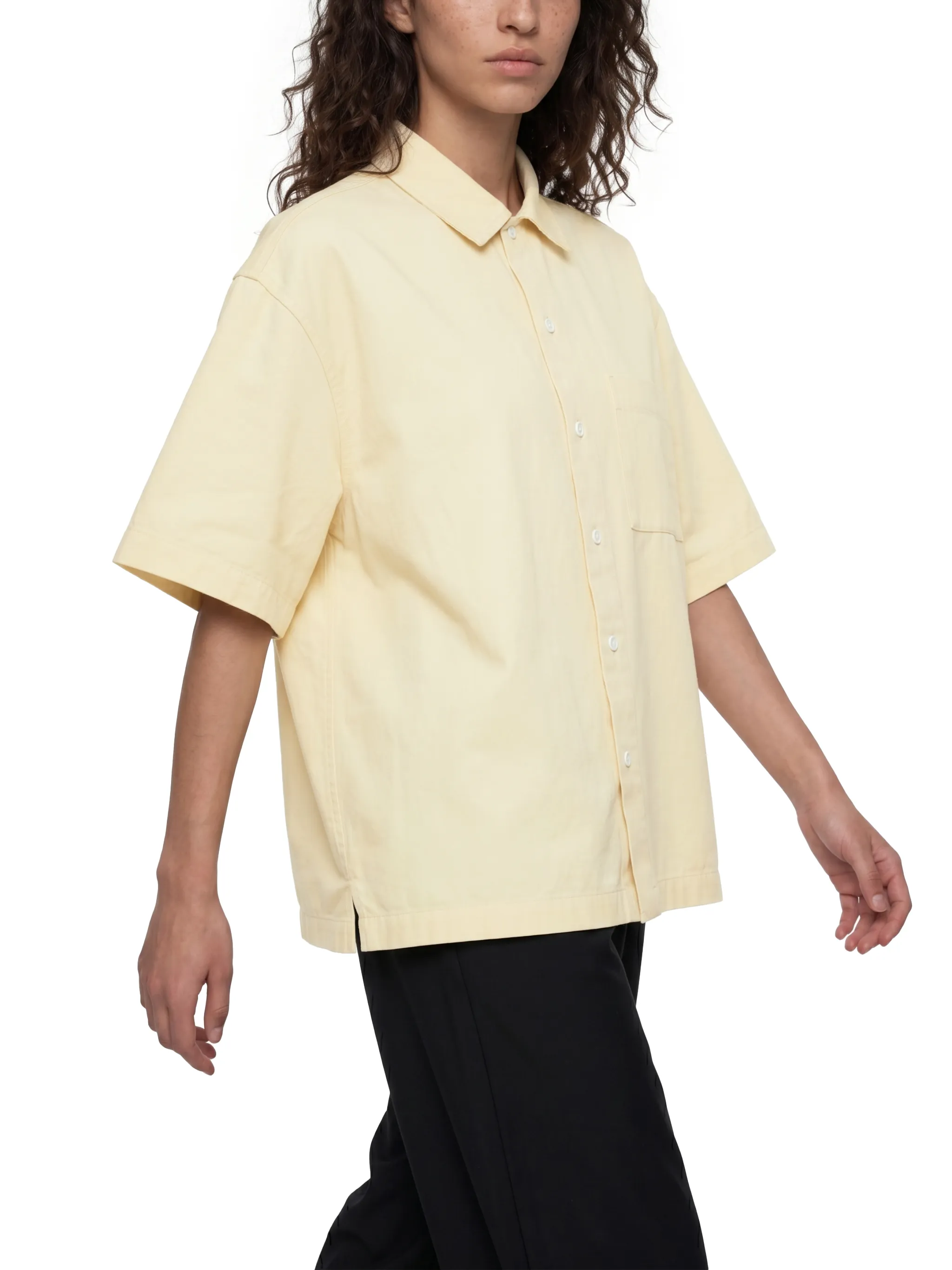 Unisex Boxy Patch Pocket Short Sleeve Shirt