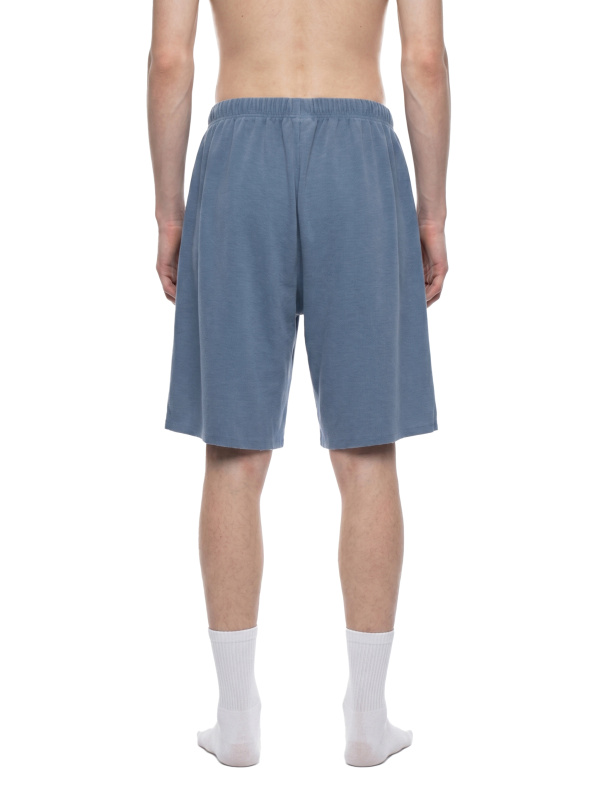 Unisex Vintage Wash Sunfade Waffle Raw Hem Shorts