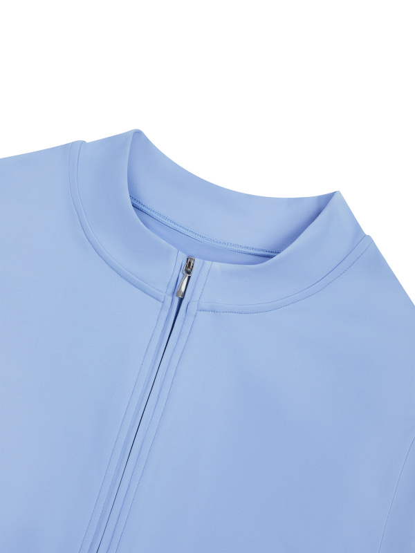 Women’s Tight Flared Leg Quarter-Zip Jumpsuit