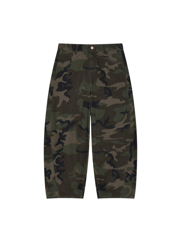 Men’s Camo Barrel Leg Cargo Pants