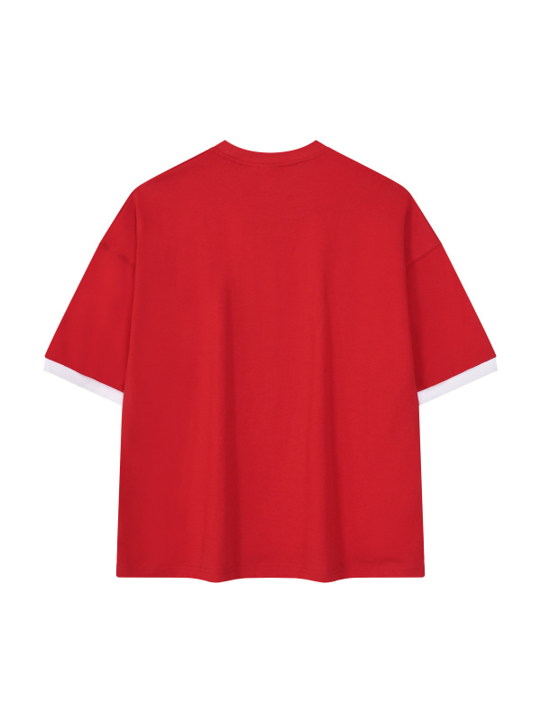 Unisex Color Block Drop Shoulder T-Shirt
