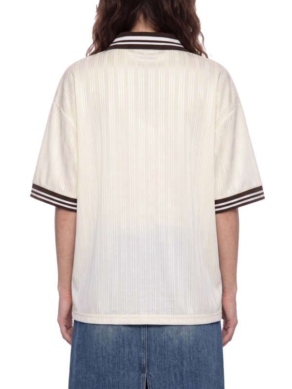 Contrast Stripes Polo Collar T-Shirt