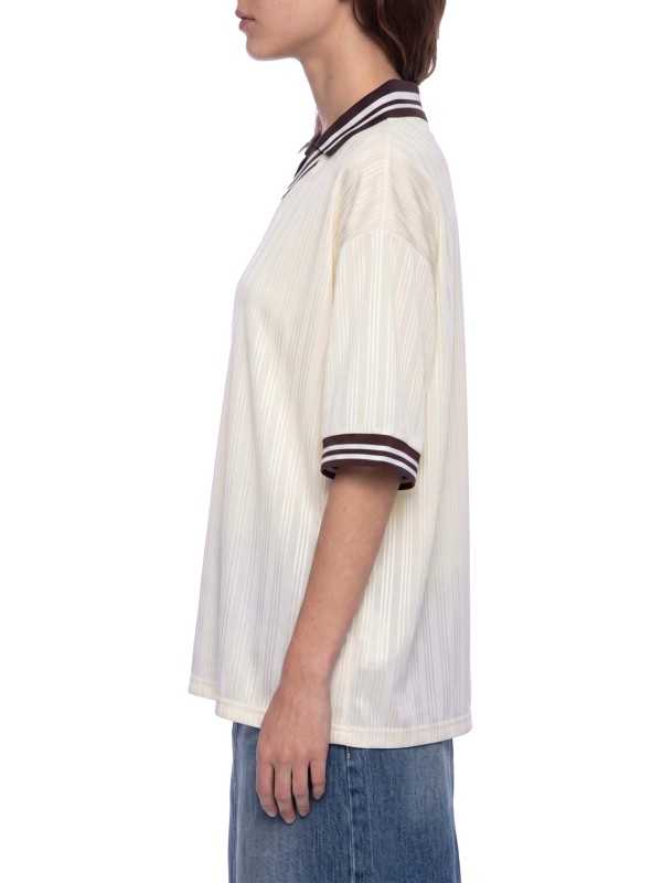 Contrast Stripes Polo Collar T-Shirt