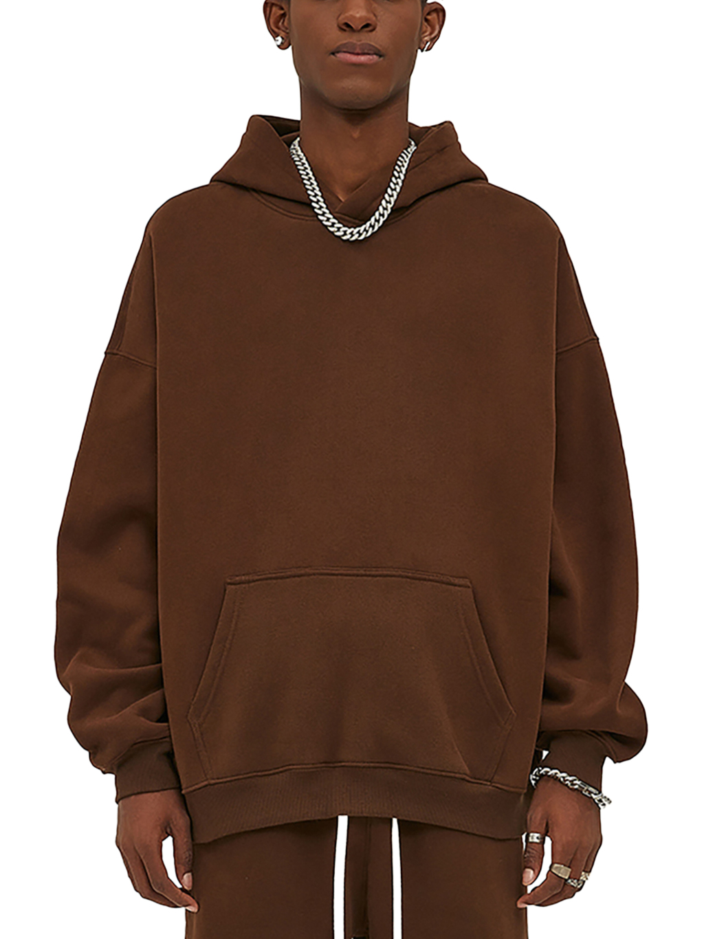 Streetwear Oversized Solid Color Fleece Hoodie | Dropshipping-3