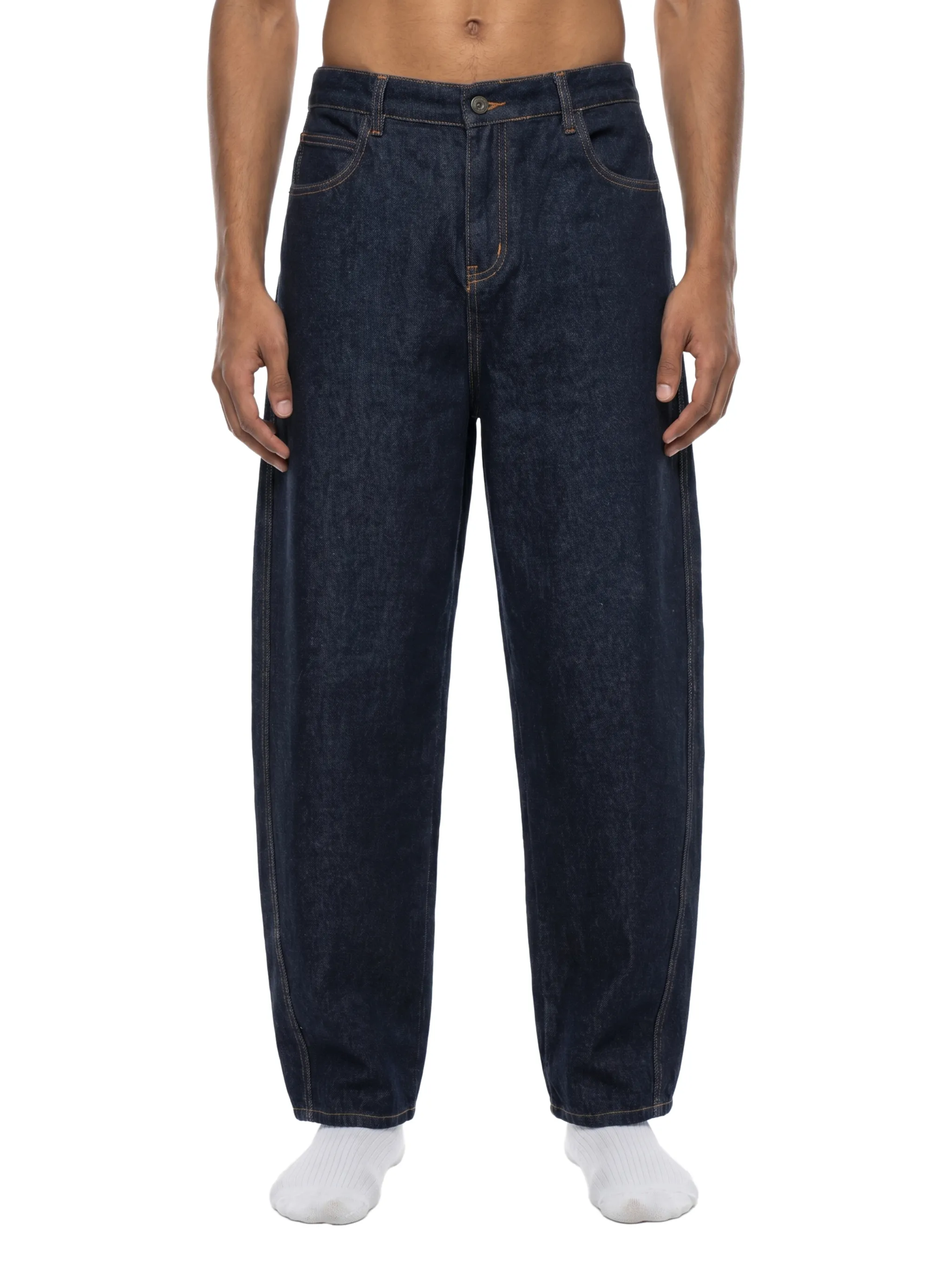 Men's Vintage Wash Barrel Leg Jeans