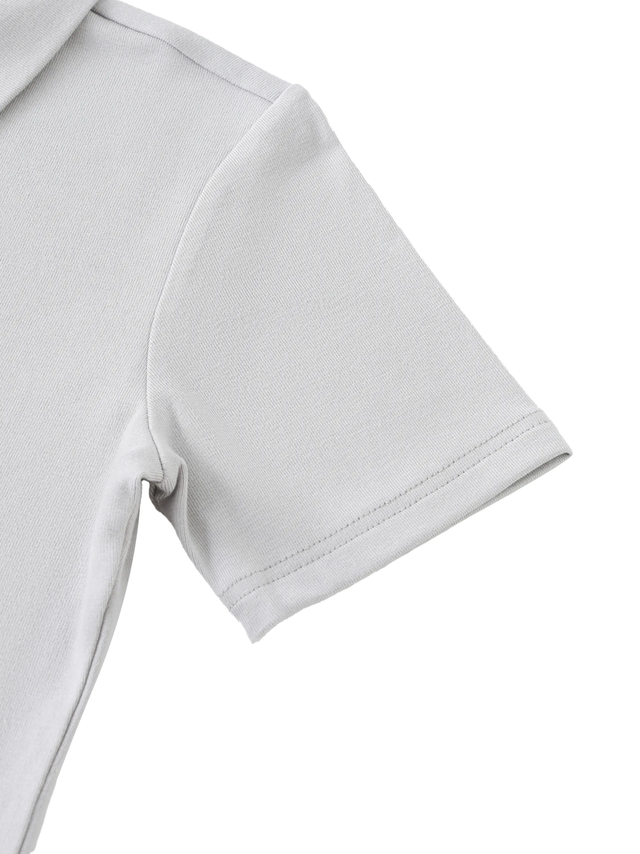 Bodycon Short Sleeve Polo Shirt