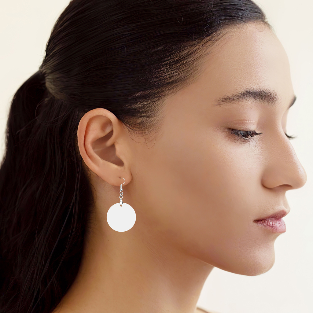 All-Over Print Wooden Earrings | HugePOD-3