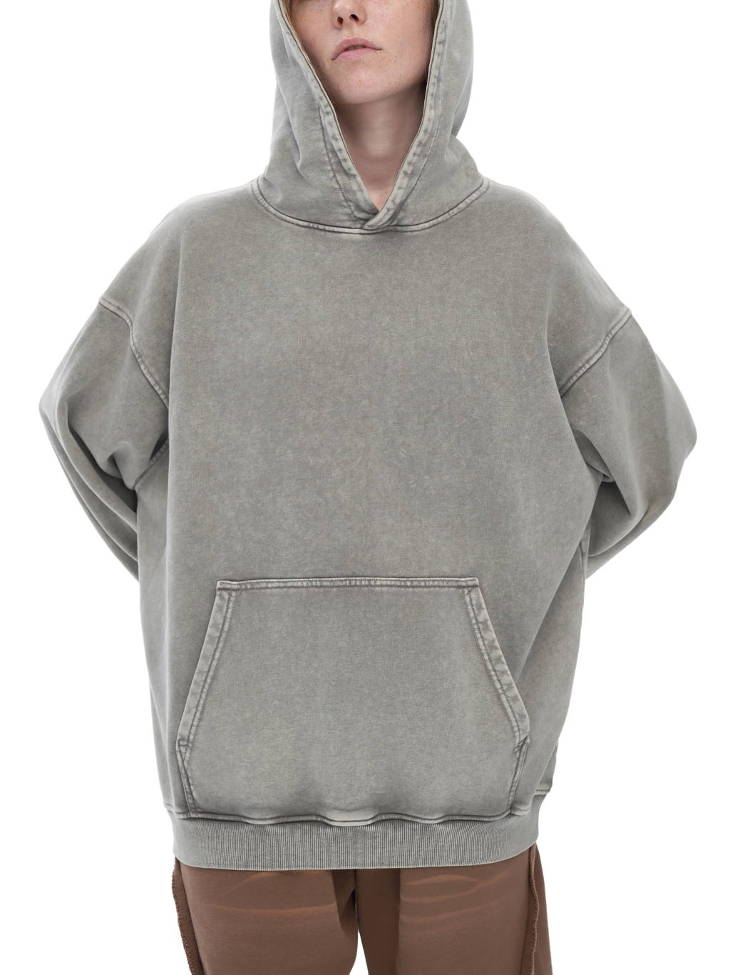 Oversized Snow Wash Hoodie - Print On Demand | HugePOD-12