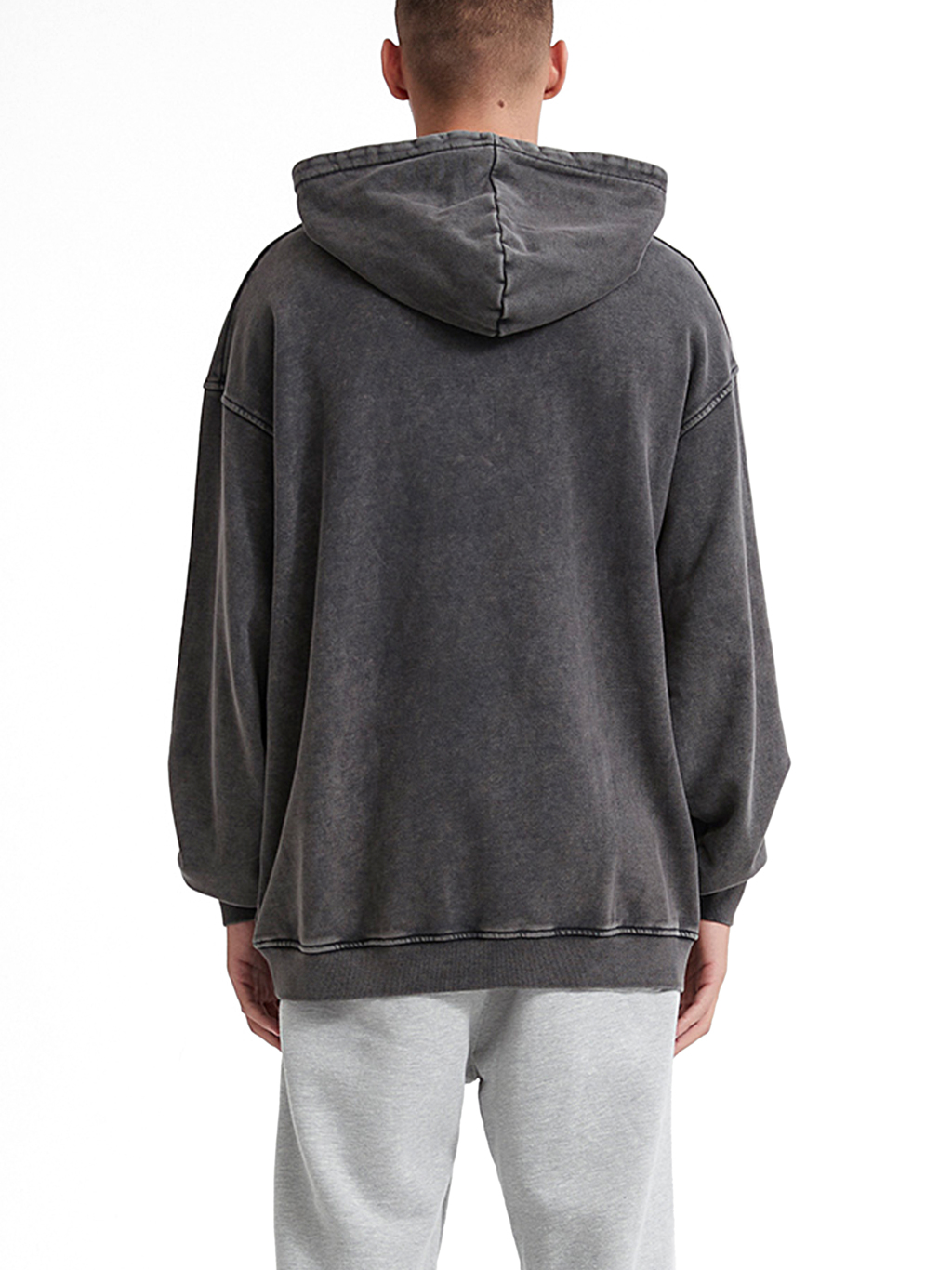 Oversized Snow Wash Hoodie - Print On Demand | HugePOD-5