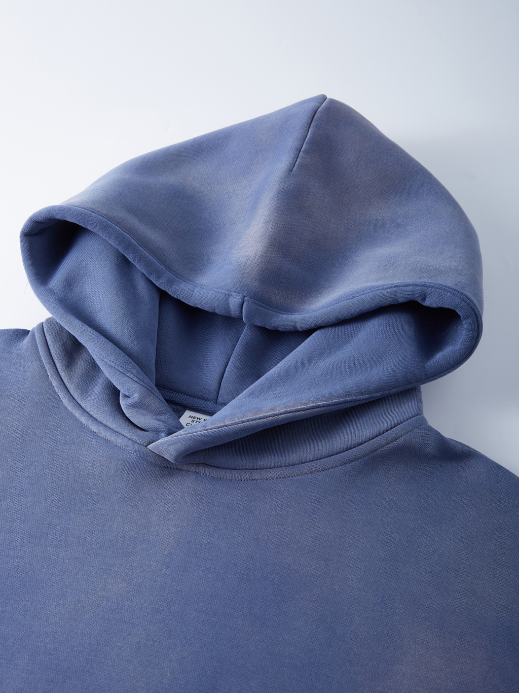 Streetwear Monkey Washed Dyed Fleece Royal Blue Hoodie | Dropshipping-13