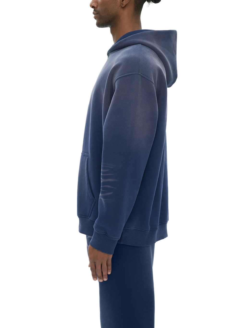 Streetwear Monkey Washed Dyed Fleece Royal Blue Hoodie | Dropshipping-4