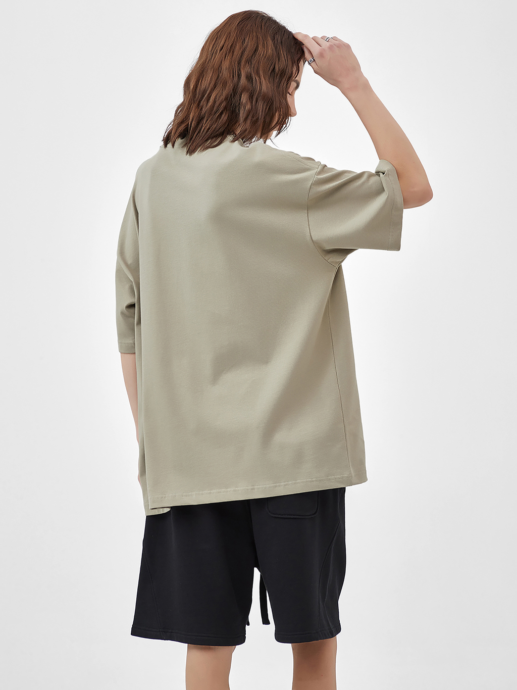 Streetwear Unisex Earth Tone Loose Fit FOG T-Shirt | HugePOD-12