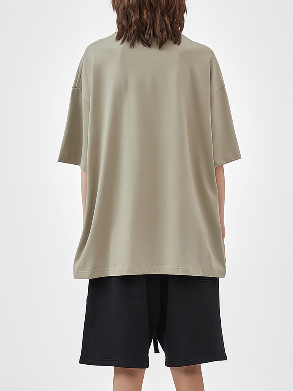 Streetwear Unisex Earth Tone Loose Fit FOG T-Shirt | HugePOD-11